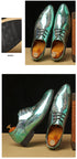Elegant Patent Leather Derby Shoes for Men – Formal Wedding and Business Office Footwear with Pointed Toe Design, Available in Size 48